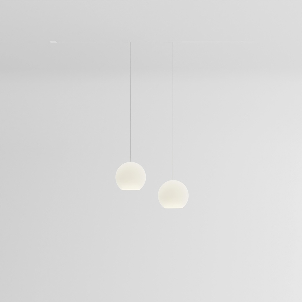 [KO2L-18-U135] KOS Duo Large flush-mounted track (Stainless steel, Standard height, Flush-mounted track 135cm, Without KOS CONNECT)