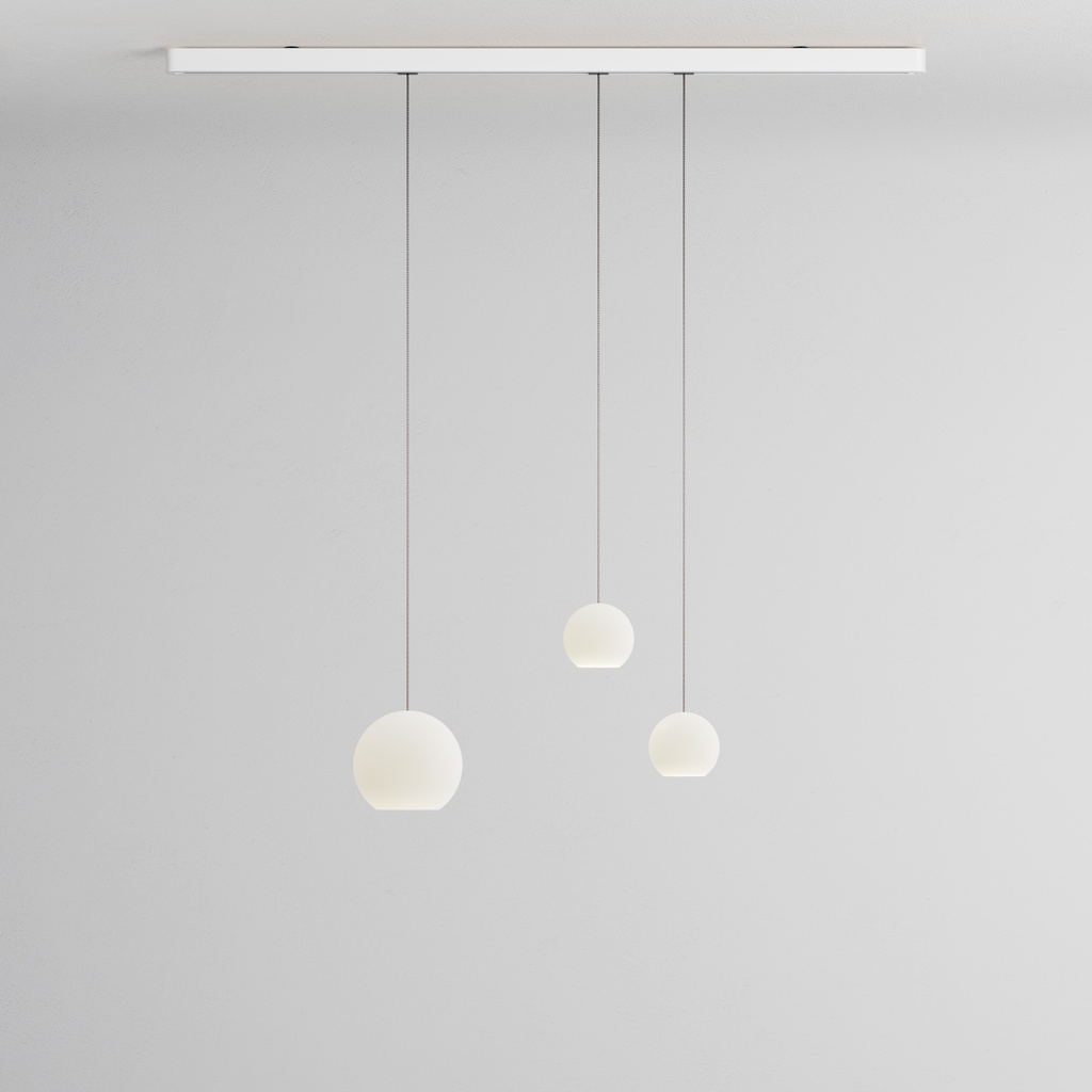 [KO3SL-12-S150] KOS Trio SL (Stainless steel, Standard height, Track 150cm, White matt)