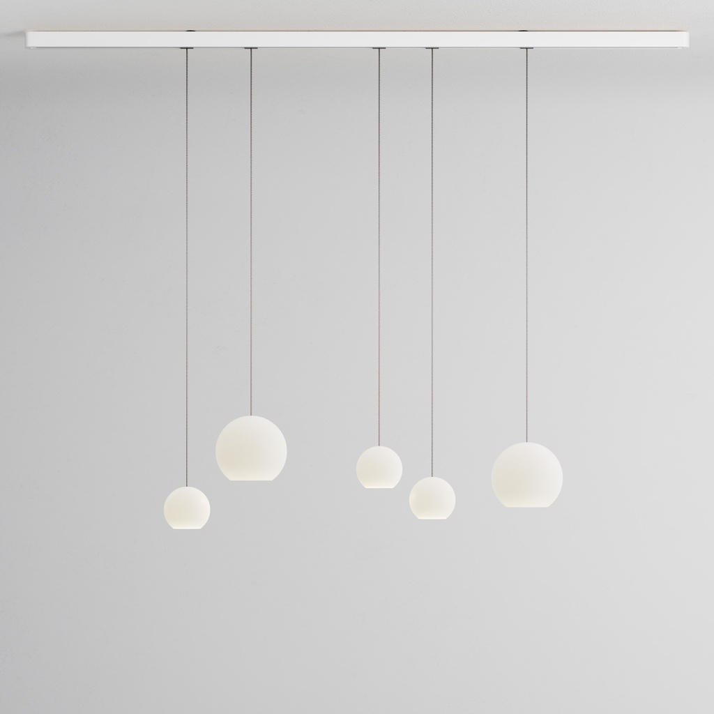 [KO5SL-12-S200] KOS Quinto SL (Stainless steel, Standard height, Track 200cm, White matt)