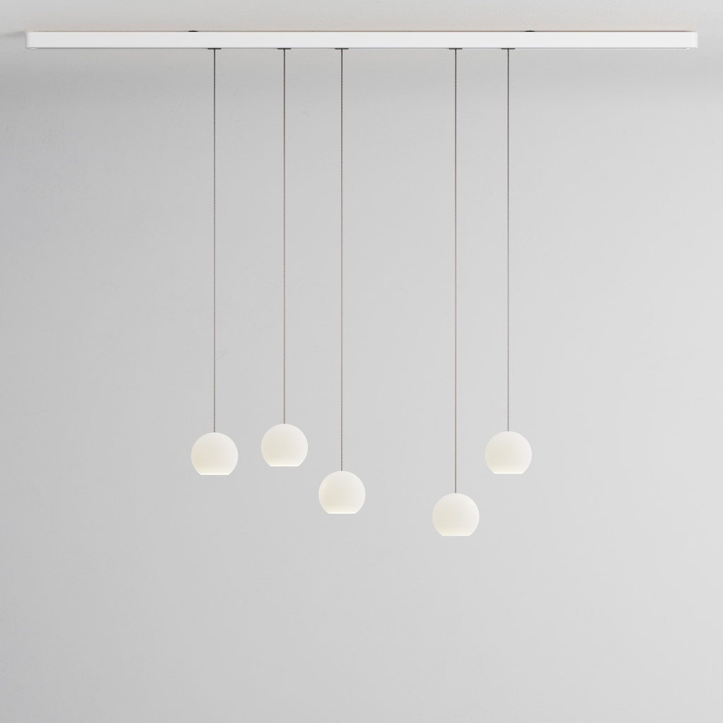 [KO5S-12-S200] KOS Quinto Small (Stainless steel, Standard height, Track 200cm, White matt)