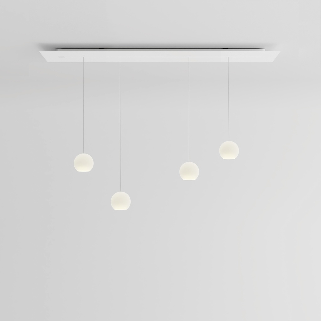 [KO4S-17-B150] KOS Quattro Small Canopy with track (Stainless steel, Standard height, Canopy with track 150cm)