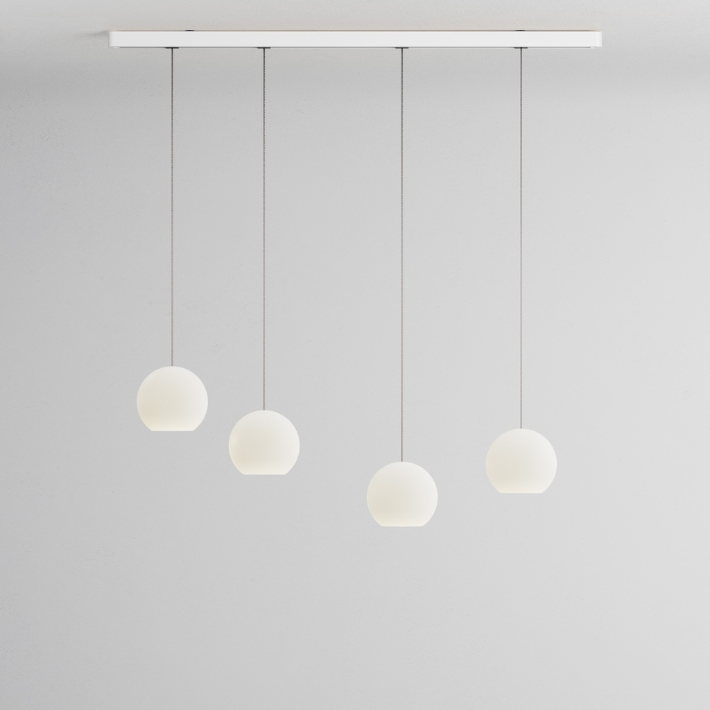[KO4L-12-S150] KOS Quattro Large (Stainless steel, Standard height, Track 150cm, White matt)