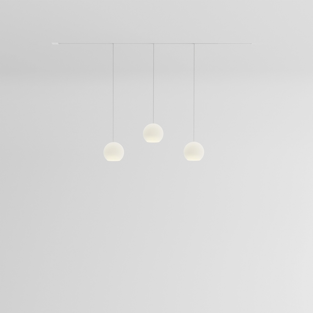 [KO3S-18-U135] KOS Trio Small Unterputzschiene (Kabel Edelstahl, Standardhöhe, Schlittzlänge 135cm)