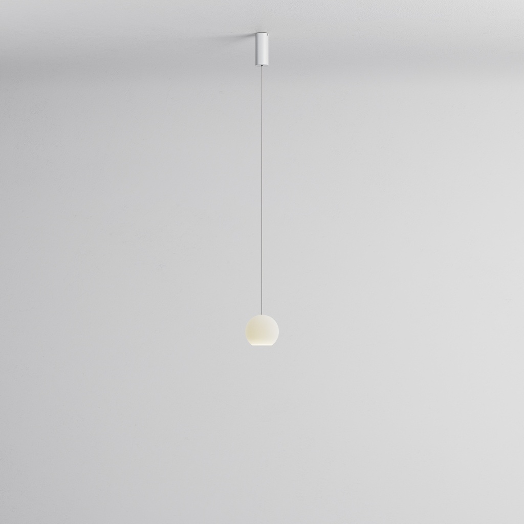 [KO1S-12-A] KOS Solo (S, Kabel Edelstahl, Standardhöhe, Weiss Matt)