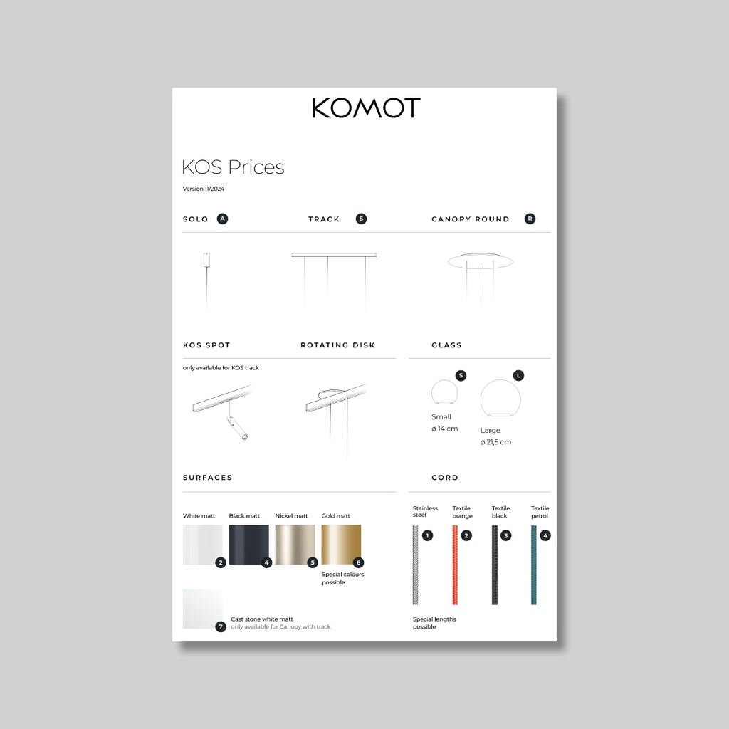 KOS Preisliste EN
